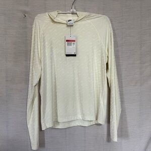 Nike Icon Clash Mock Neck Top Ivory L NWT